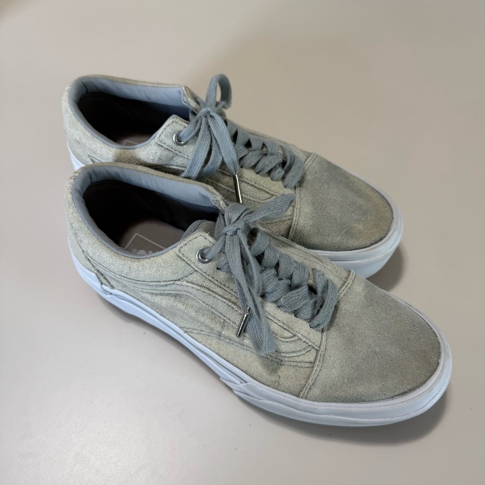 Vans Old Skool Platform Sneakers Grey Unisex Men 7.5 / Women 9 EUC - Picture 3 of 7